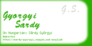 gyorgyi sardy business card