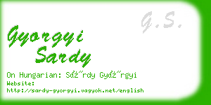 gyorgyi sardy business card